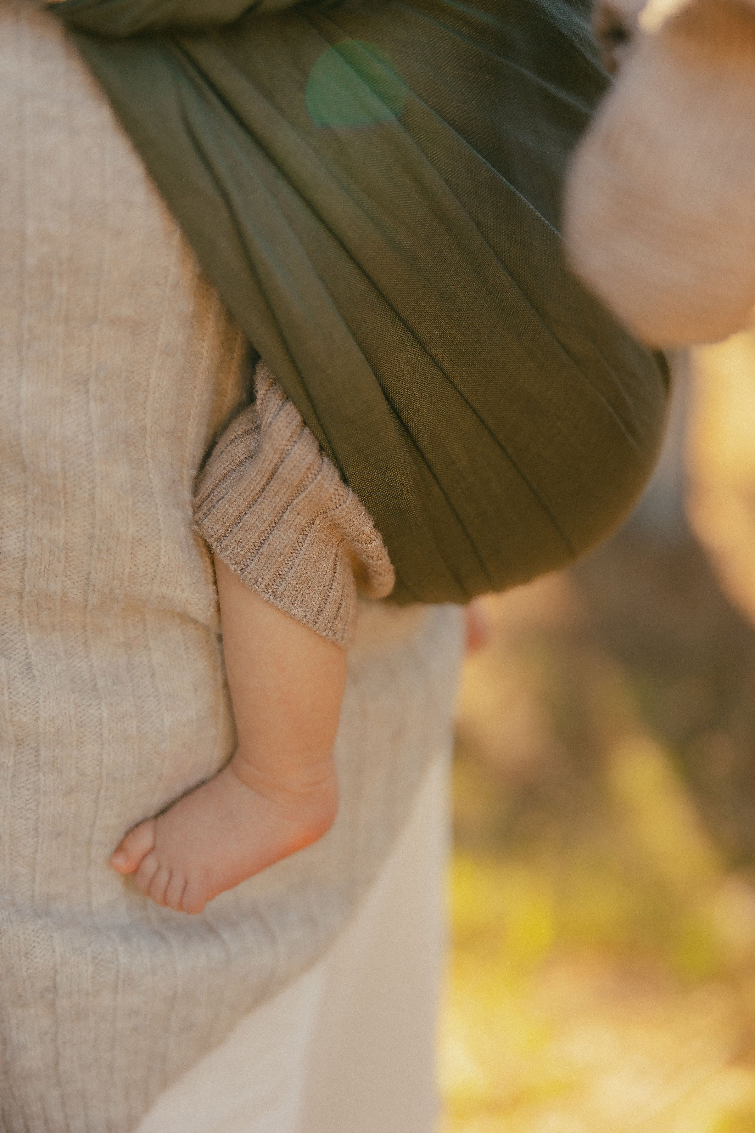 (PRE-ORDER) Evergreen Mercy - 100% pure linen ring sling (with silver rings)
