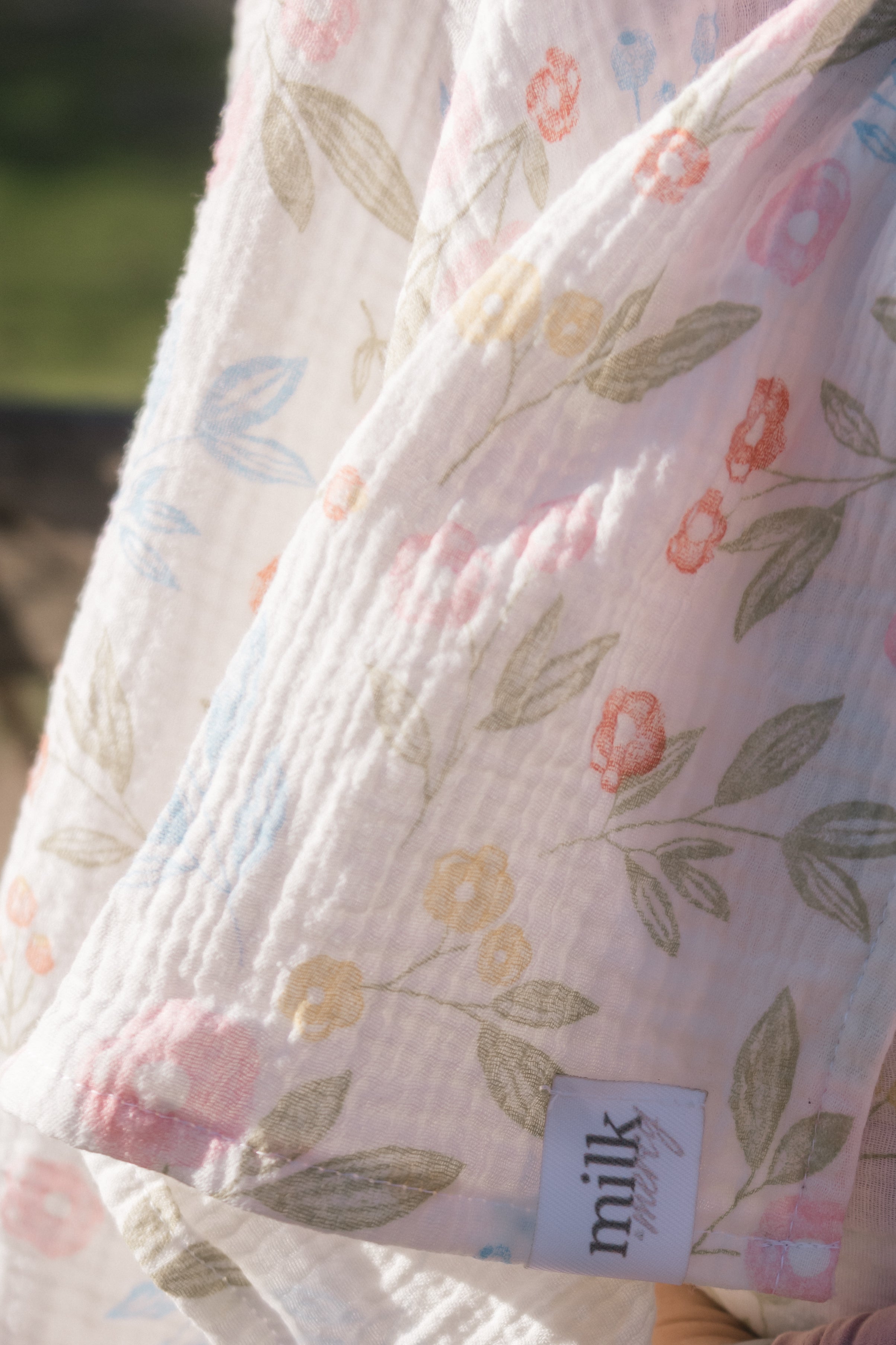 Blossom - 100% cotton ring sling (with white rings)