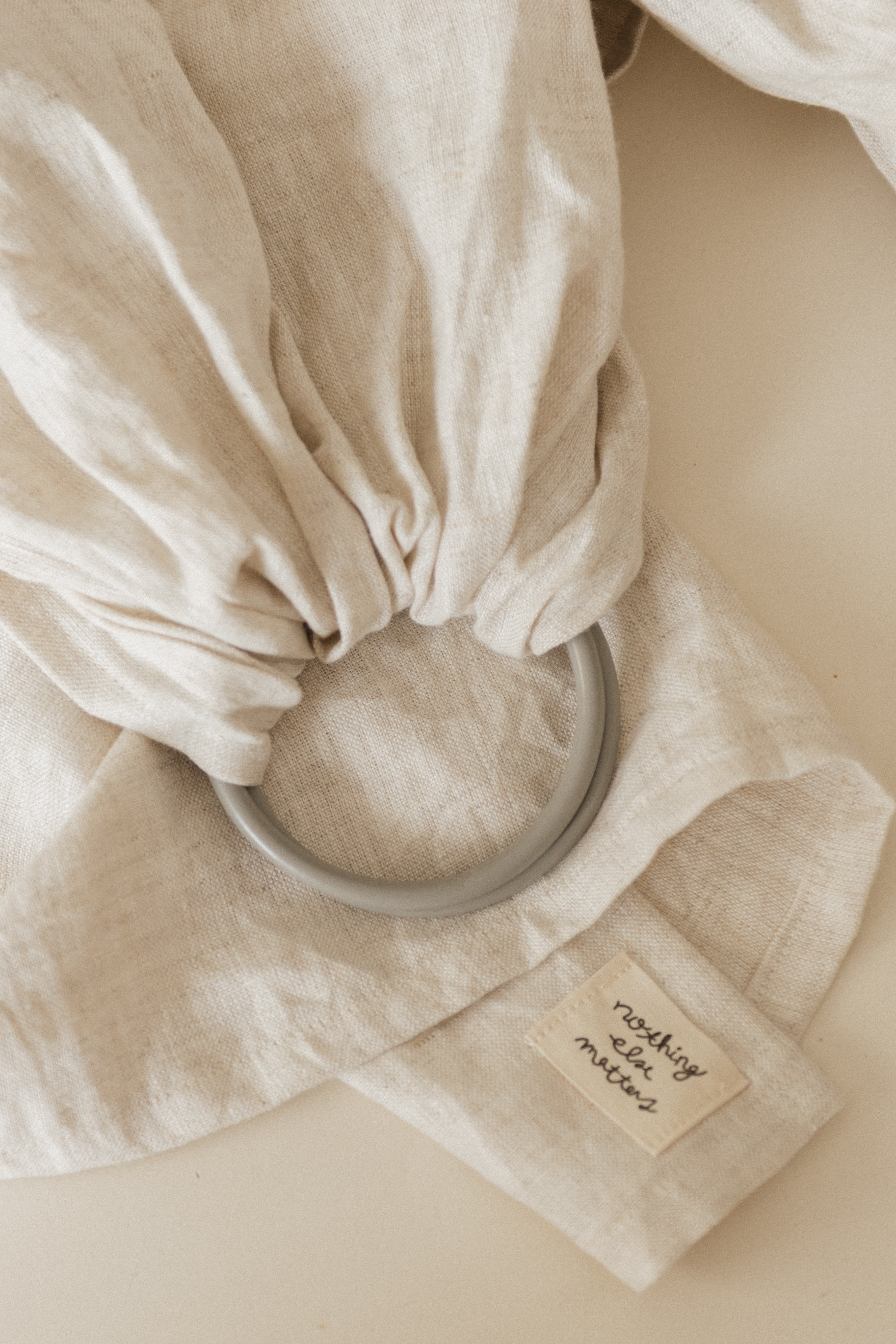 (PRE-ORDER) Original Milk - 100% pure linen ring sling (with grey rings)