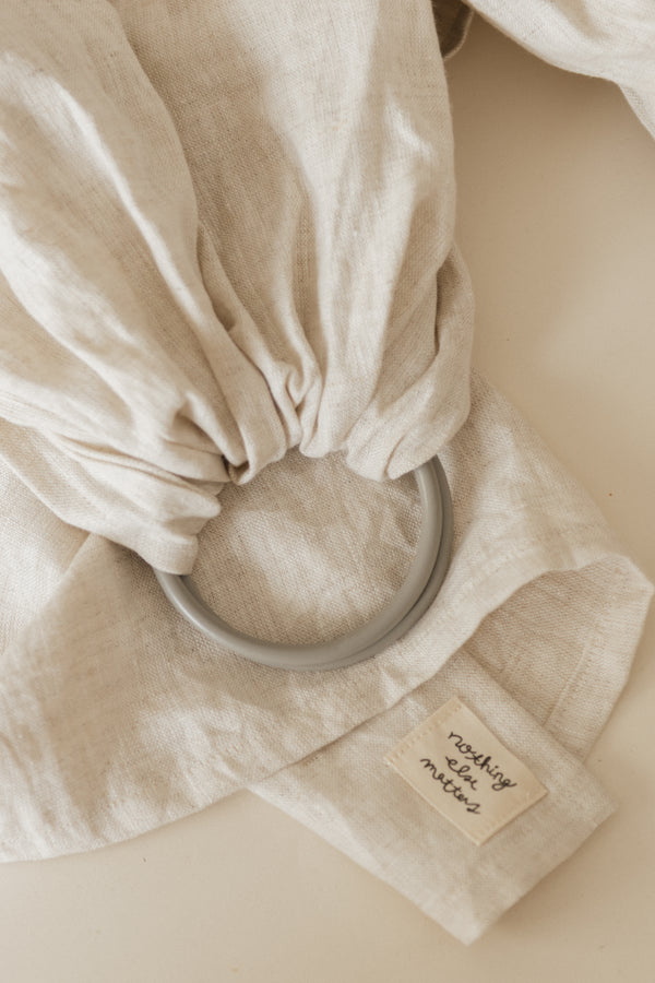 (PRE-ORDER) Original Milk - 100% pure linen ring sling (with grey rings)