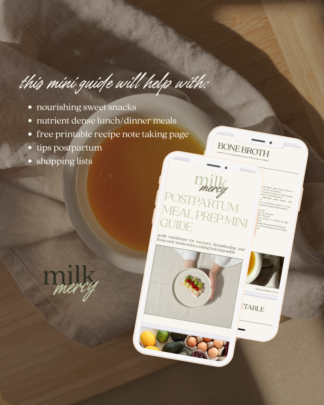Postpartum Meal Prep Mini Guide