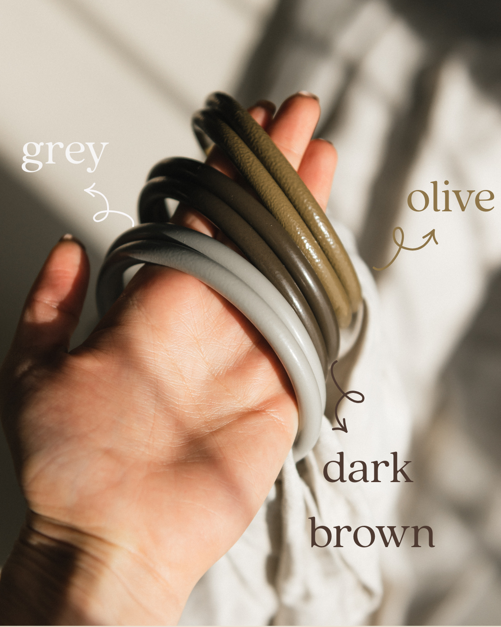 Milky - premium 100% pure linen ring sling (with grey rings)