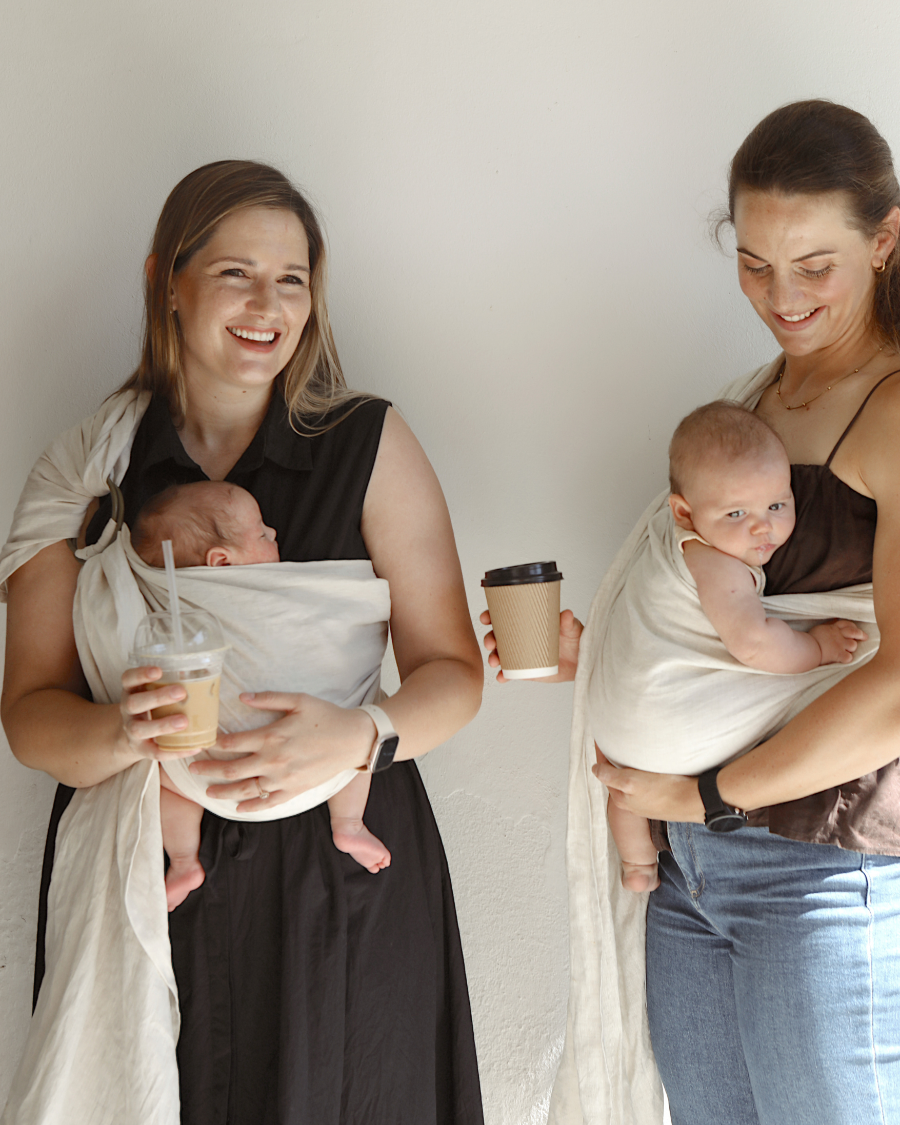 (PRE-ORDER) Original Milk - 100% pure linen ring sling (with khaki rings)
